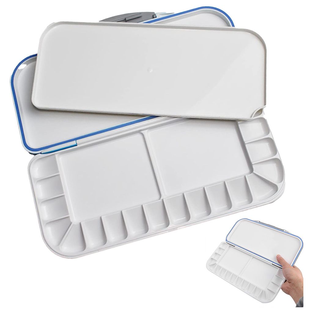 Aquarellpalette faltbar, rechteckige Aquarellpalette mit 18 Produktbild 