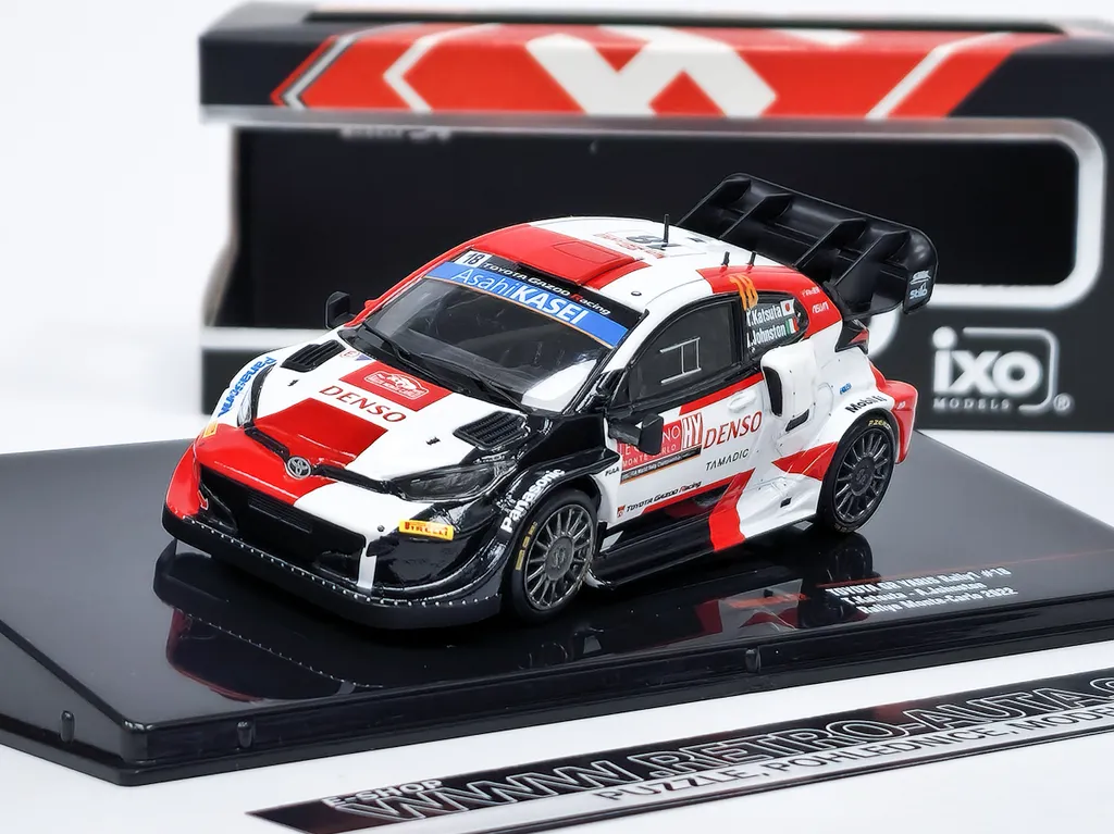 Voiture Miniature Toyota GR Yaris Rallye1 WRC 2022 IXO 1:43 Katsuta
