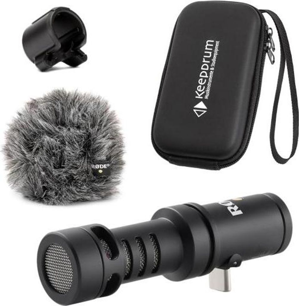 Rode Mikrofon Videomic Me-C+ für iOS und Android mit Tasche