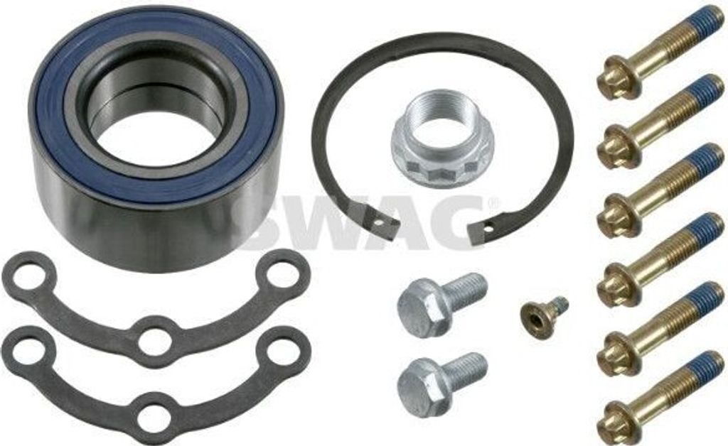 SWAG Radlagersatz Hinten Links Hinten Rechts passend für MERCEDES-BENZ C-Klasse Limousine (W203) Schrägkugellager 84mm 99 97 5424