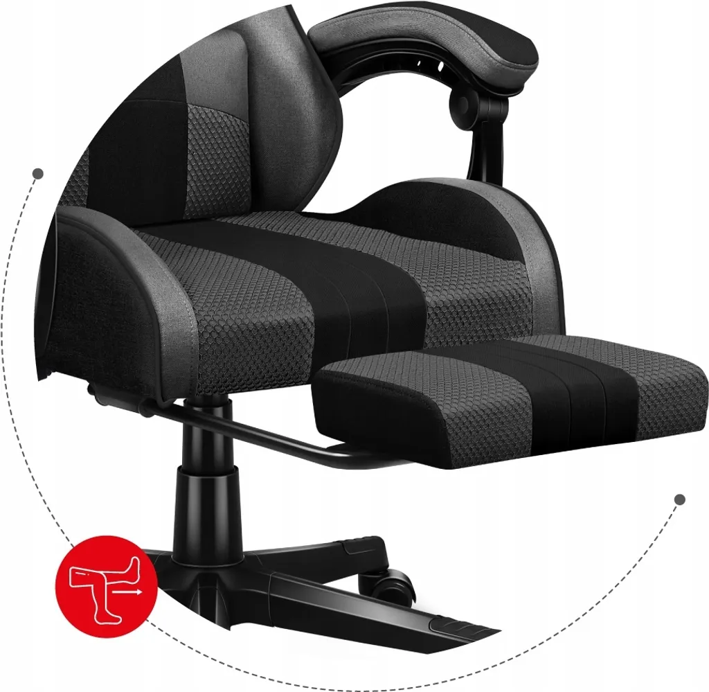 Siège Gaming Confortable Huzaro Force 4.7 Gris pour Longues Sessions - 19