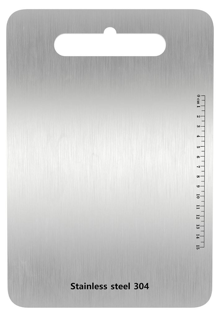 Schneidebrett aus Edelstahl 304 | Beidseitig BPA-frei | Plastikfrei | Lebensmittelecht | Schimmelresistent | Kein billiger Edelstahl 201 | Ideal f...