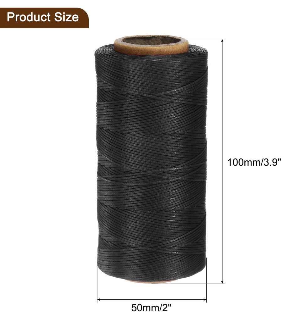 150D 0,8 mm Flaches Gewachstes Garn 284 Yards Polyester Leder N?hen Gewachstes Faden Hand N?hen Gewachstes Seil fš¹r Leder N?hen Buchbinden DIY H...