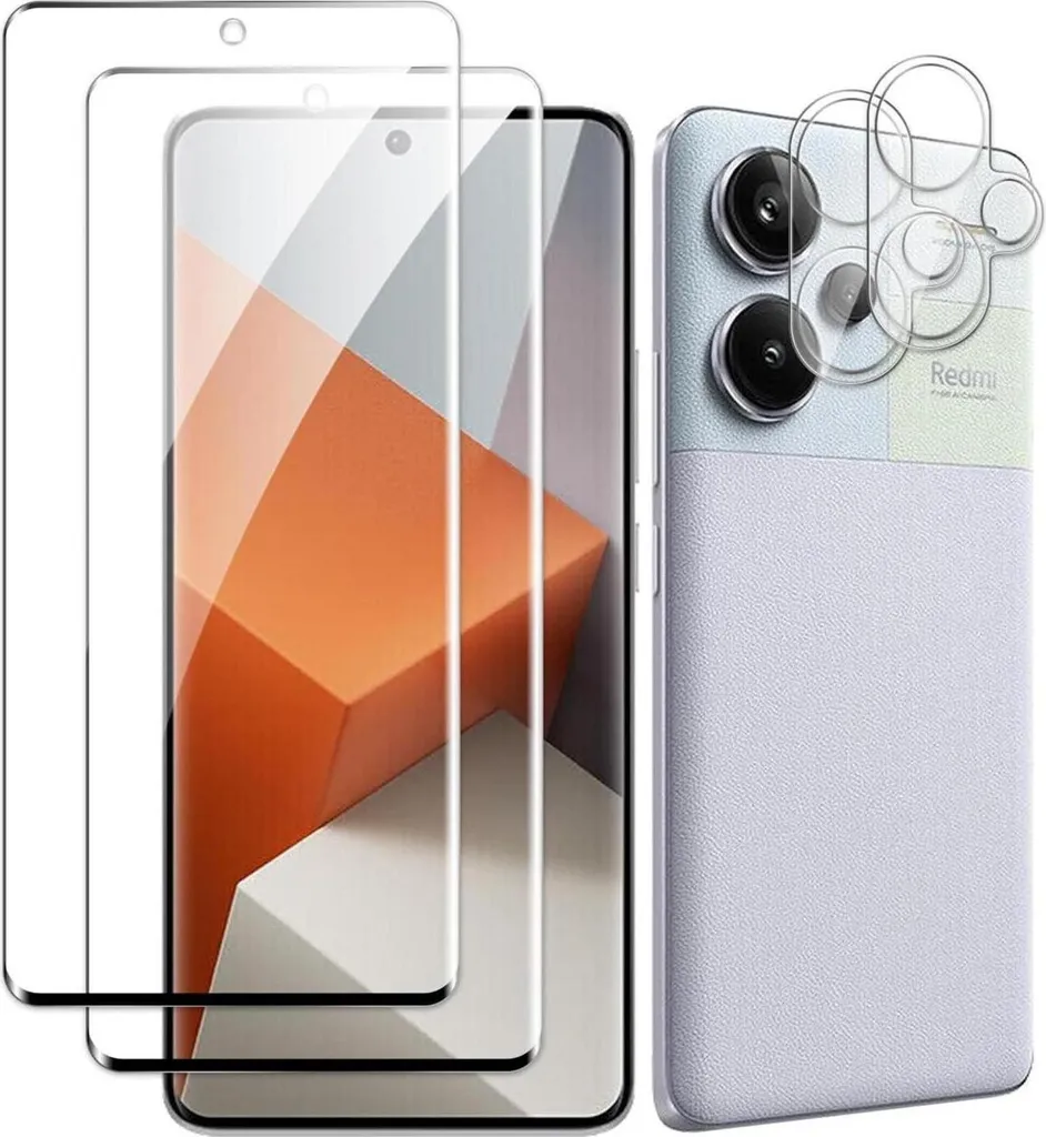 Protection d'écran 3D pour Redmi Note 13 Pro Plus : Lot de 2 Verres 9H