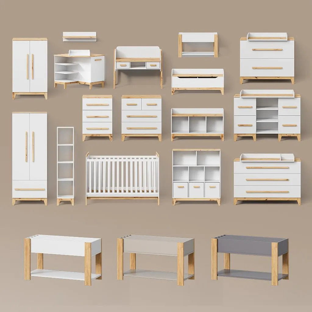 Solution rangement chambre enfant : Coffre Banc Livinity Malia Gris