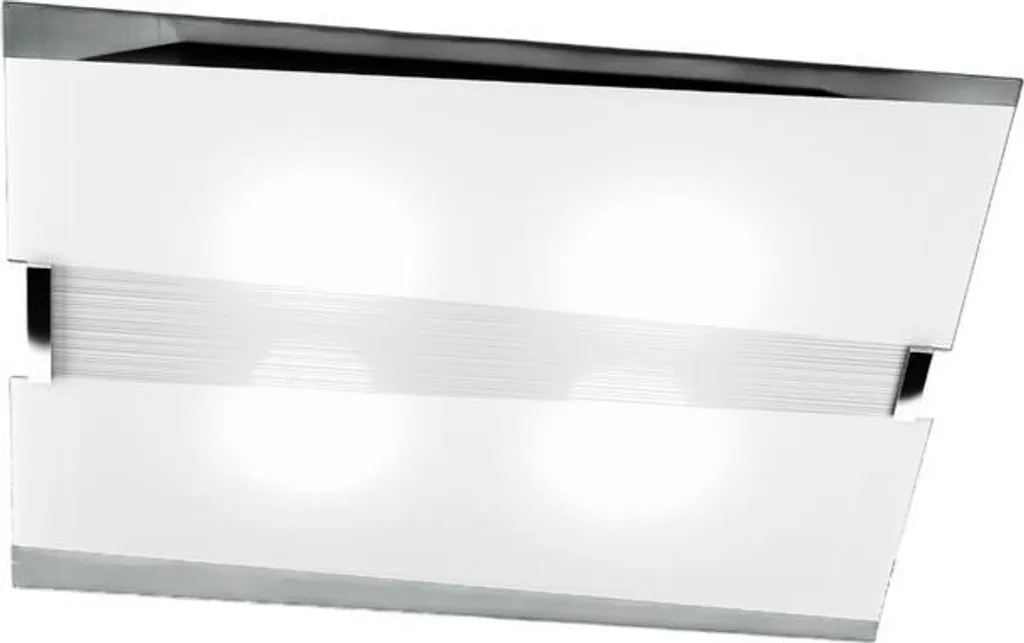 Plafonnier Toplight Mad design chromé 4 douilles E27 format 70x50cm