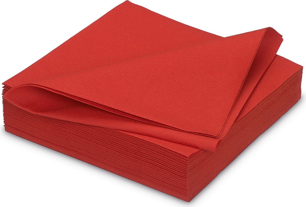 Servietten stoffähnlich 40x40cm 25 Stück Rot