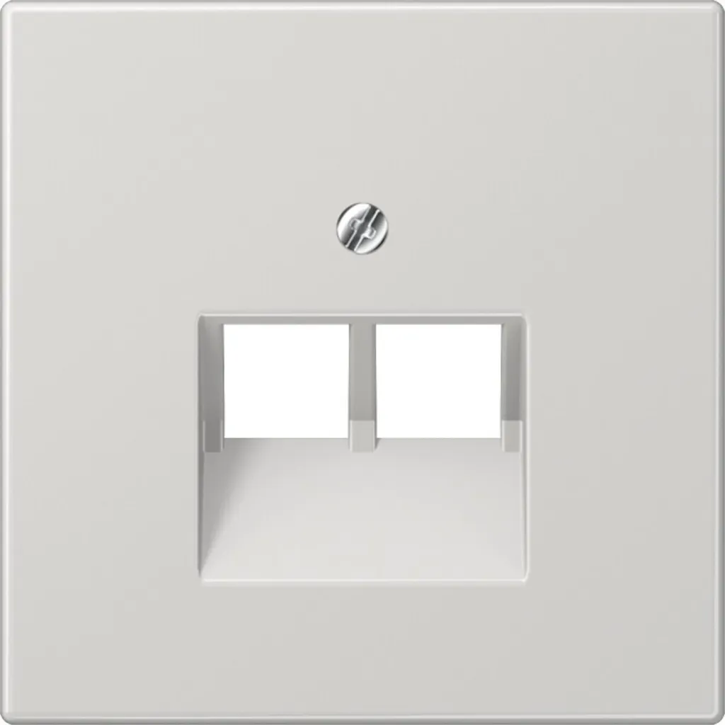 Plaque centrale Jung LS969-2UALG pour mécanisme double poste gris clair