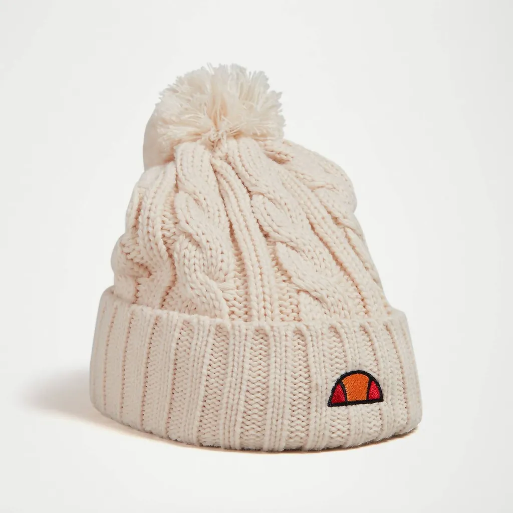 Bonnet Ellesse Hanna blanc cassé anti-froid maille extensible sans gêne