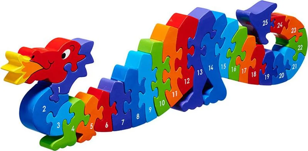 Lanka Kade Puzzle Dragon Dazzle de 1 à 25 en bois coloré pour enfant