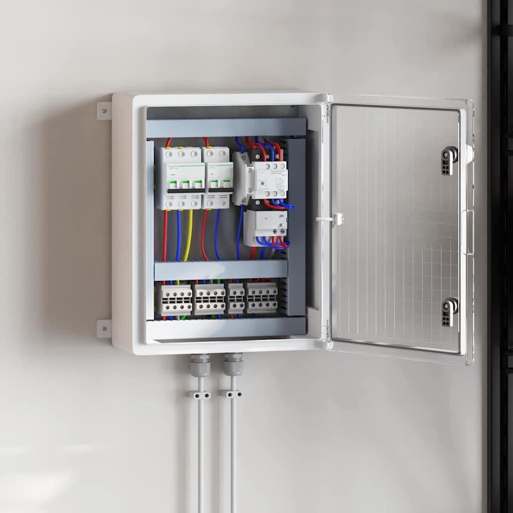 Möbel Steuerschrank Grau 40 x 17.5 x 50 cm ABS Kunststoff - Kommoden 4106514