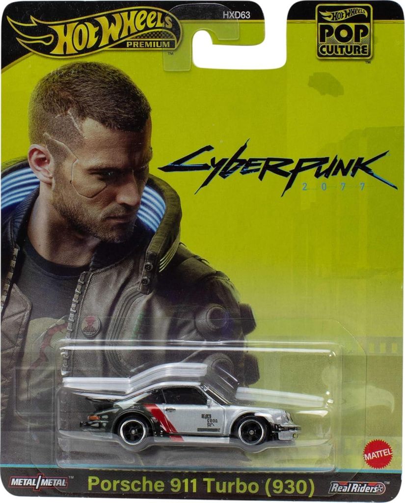 Hot Wheels Premium Cyberpunk 2077 Porsche 911 Turbo (930) 1:64 Die-Cast Fahrzeug