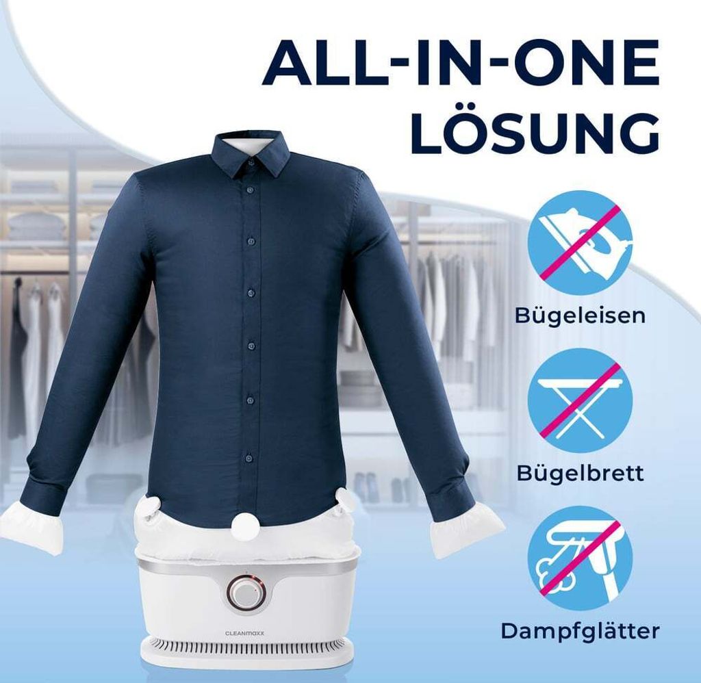CLEANmaxx Bügler für Hemden & Blusen in Weiß/Silber - 1800 Produktbild 15