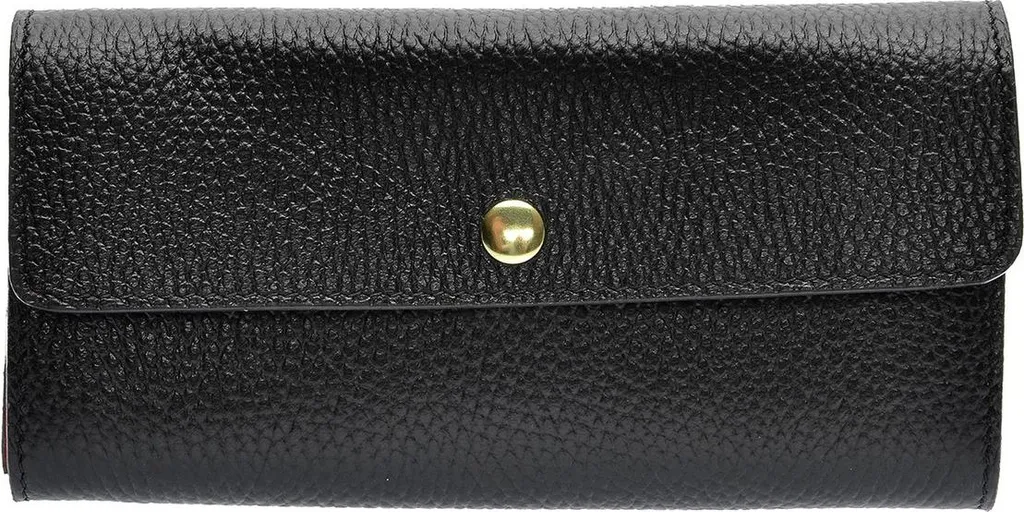 Isabella Rhea Portefeuille AW25 IR 140 NERO en cuir italien noir chic
