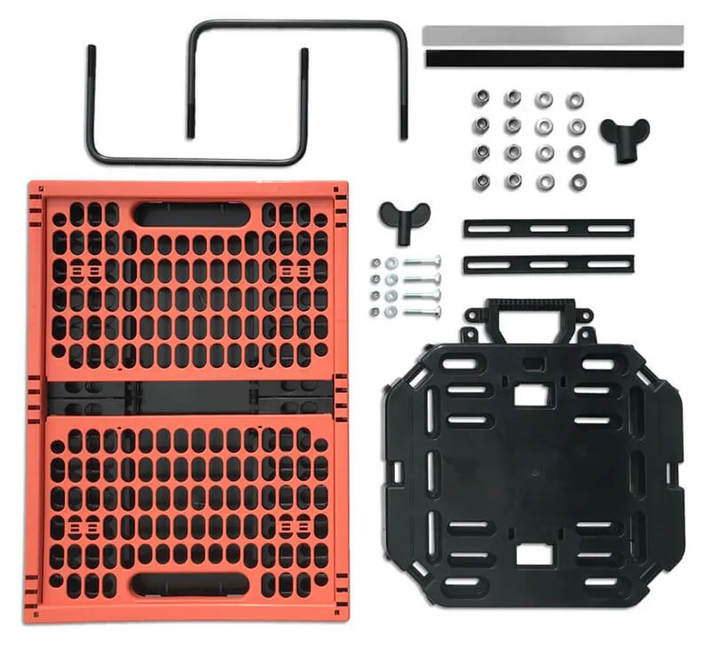 Set de rangement pliable pour voiture avec séparateurs et clips 45L