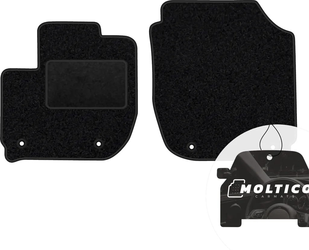 Set 2 Tappetini Anteriori Velours Neri per Honda Jazz IV 2015-2020