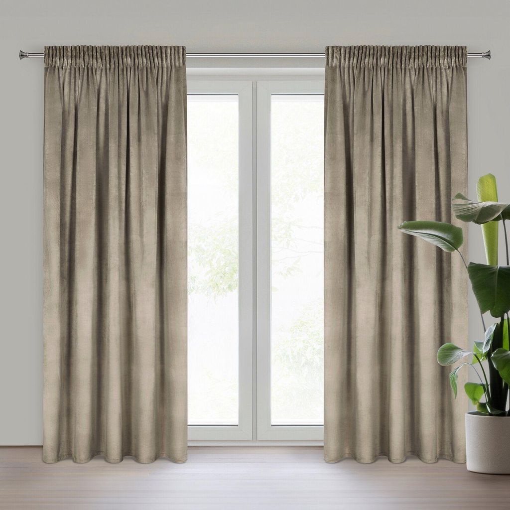 Vorhang ROSA braun 140X270 Kräsuelband Produktbild 