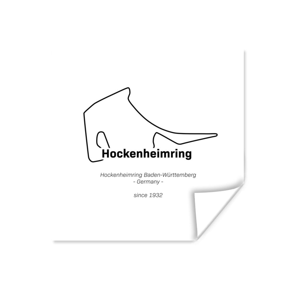 MuchoWow Poster Formel 1 - Hockenheim - Rennstrecke 100x100 cm - Babyzimmer