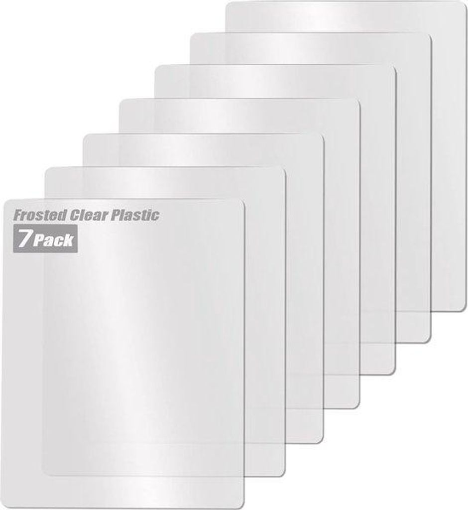 Flexibele snijplanken set, 7 stuk, BPA-vrij, niet-poreus, vaatwasmachinebestendig, transparant, 30x38cm