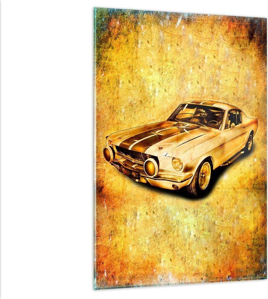 Bilder auf glas - Einteilig - Auto klassisch Geschwindigkeit Sammler - 80x120cm - Glasbilder - Wandbilder - Bilder - Wanddekoration aus Glas - Glas...