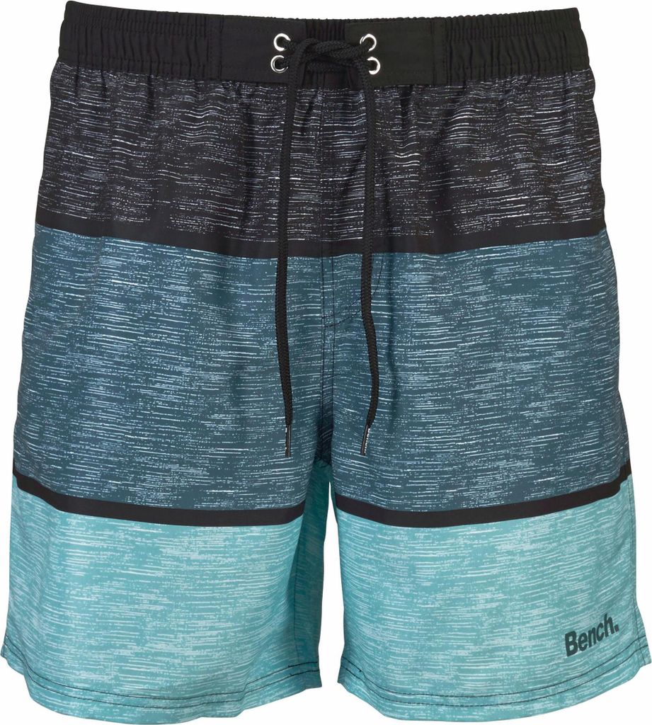 Bench Badeshorts schwarz-blau-hellblau Größe M