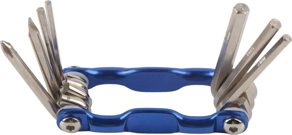 Multitool Bici 7 in 1 Blu Acciaio Legato - Attrezzi Riparazione Professionali - 1
