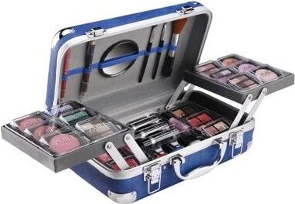 Moda Chique Total Face Set – 6 Vegane Make-up Pinsel In Etui, Blau, Mit Soft-Touch-Griffen, Von Royal & Langnickel