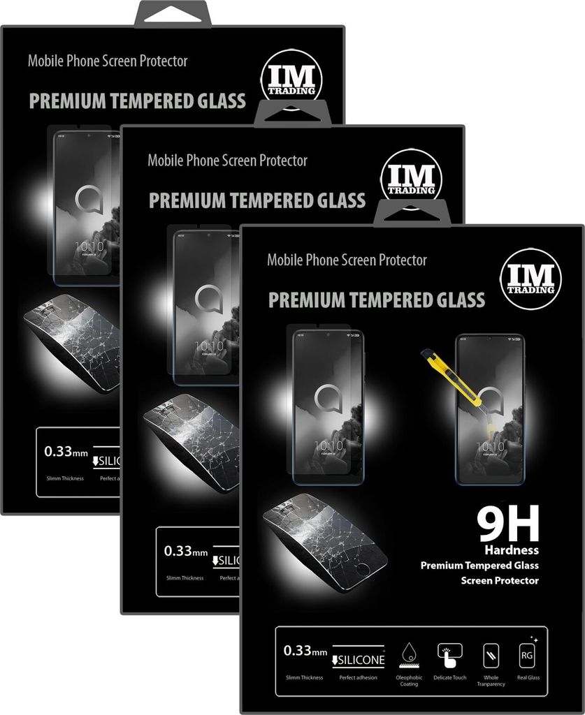 cofi1453 3X Panzer Schutz Glas 9H Tempered Glass Display Schutz Folie Display Glas Screen Protector kompatibel mit Alcatel 3 (5053K)