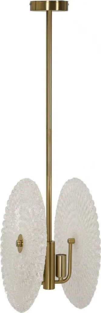 Lampada Oro Bianco Mauro Ferretti Vetro 35x18x80 cm Design