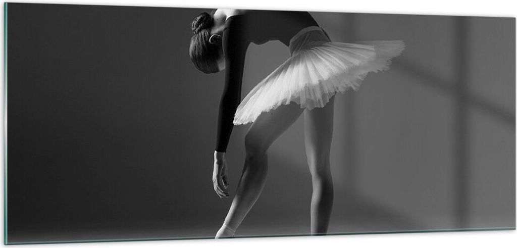 Bilder auf glas - Einteilig - Ballerina Figur Schwarz und Produktbild 