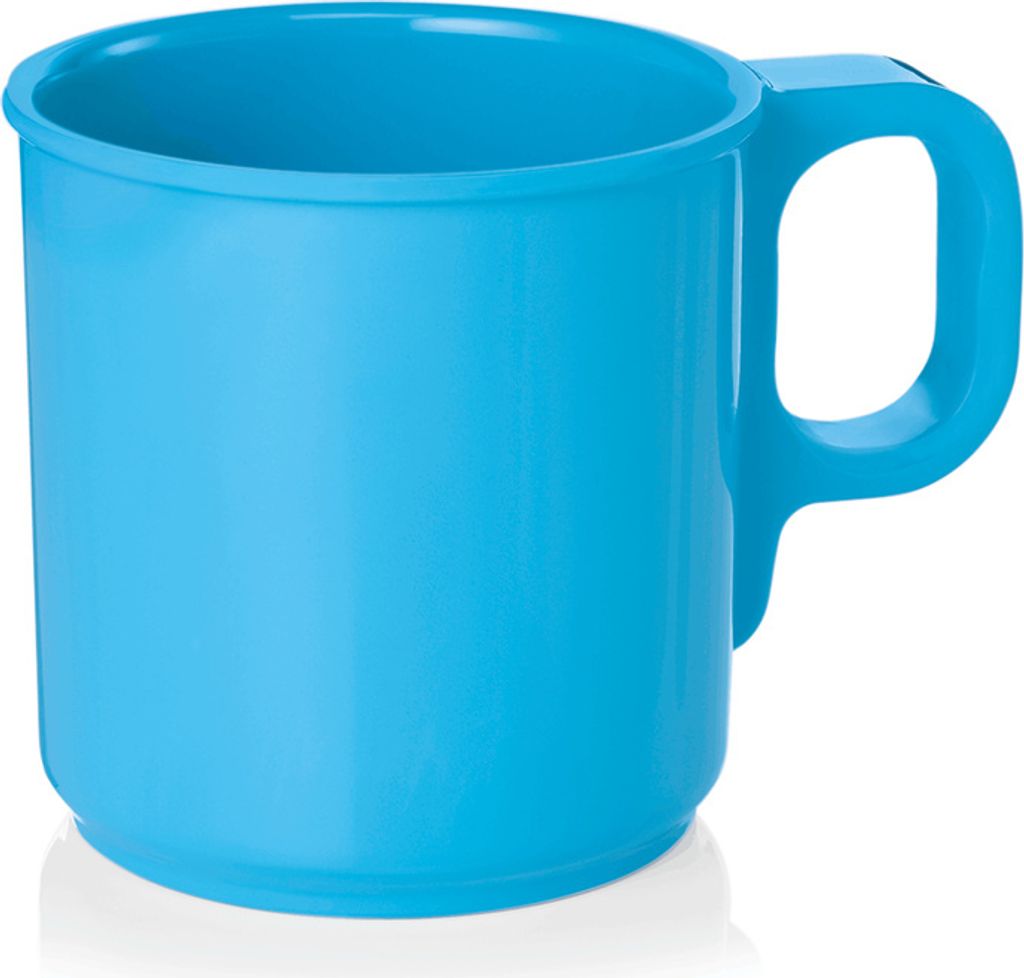 24x Becher 250 ml Melamin blau Kaffetasse bruchfest