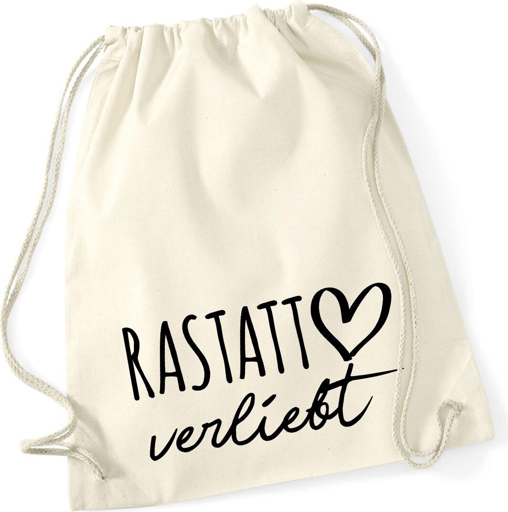 Huuraa Rucksack Rastatt verliebt Geschenk 12 Liter Natural Baumwolle Rastatt Accessoire