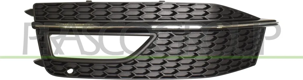 Grille de pare-chocs gauche Audi A4 (8K) - Prasco AD0252146 Noir Mat