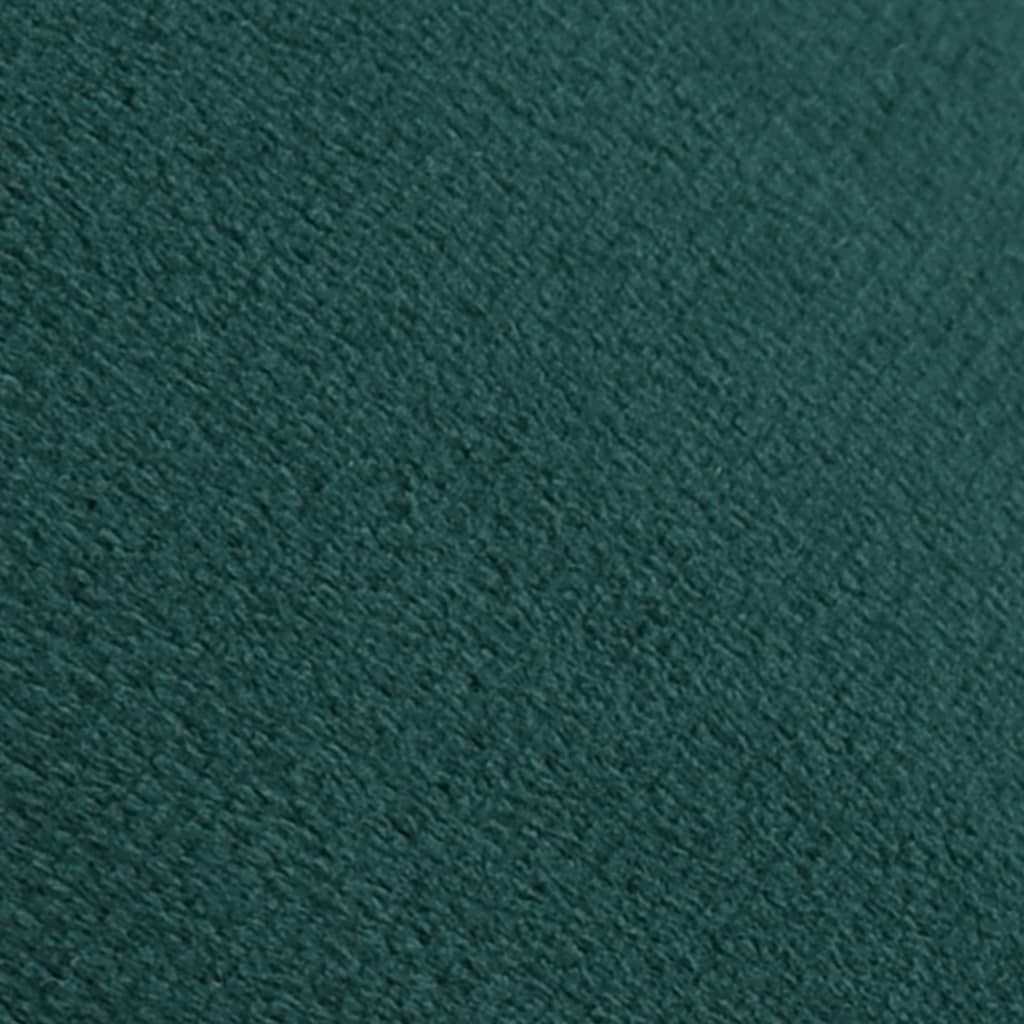 Sgabello Verde Scuro e Oro in Velluto 28 x 36 cm Immagine del prodotto 