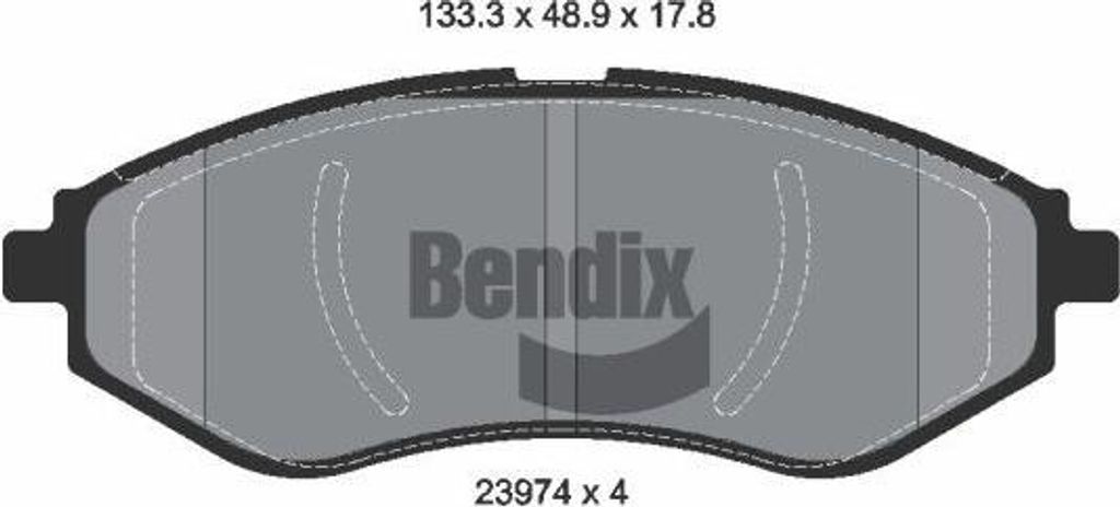 BENDIX Braking BPD1347 Bremsbelagsatz, Scheibenbremse OE 96534653 kompatibel mit Aveo, Kalos
