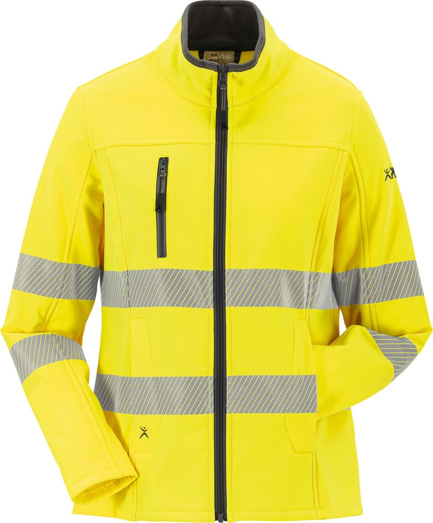 Planam Norit Warnschutz Damen Pure Softshelljacke Gr. 54 gelb