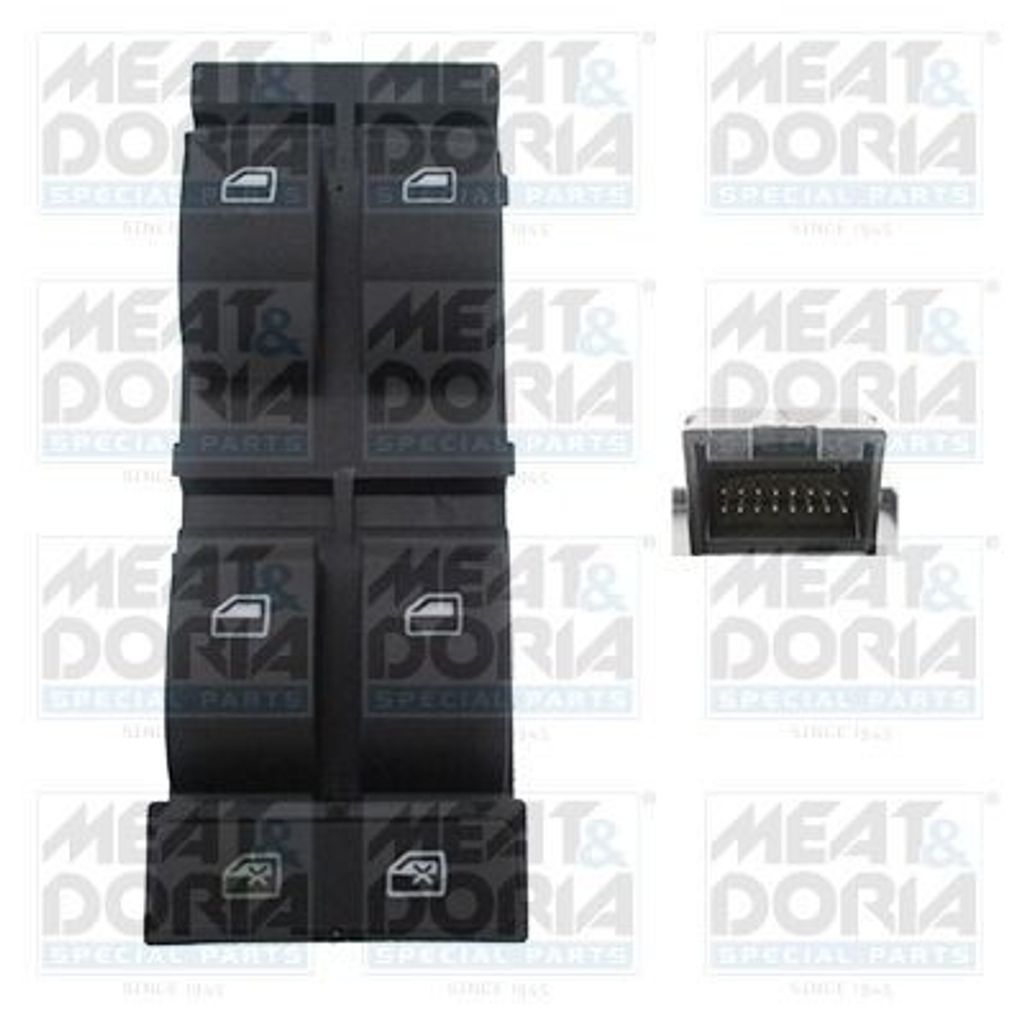 MEAT & DORIA 26143 Fensterheberschalter für AUDI A3 Schrägheck (8L1) Vorne Links Fensterheber Schalter
