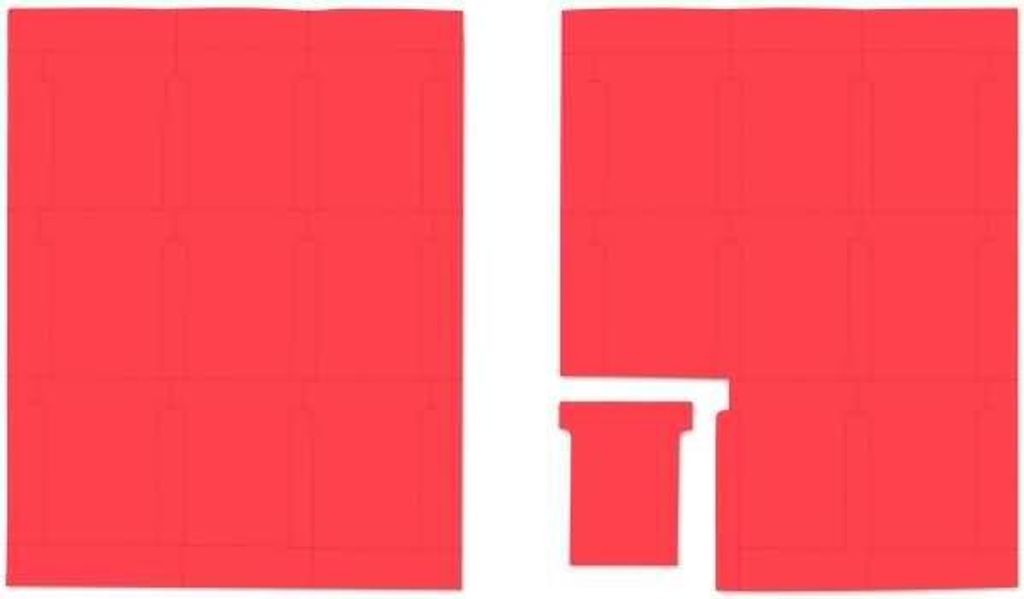 T-Karten Breitformat für Drucker ziegelrot 92x120mm VE=80 Stück