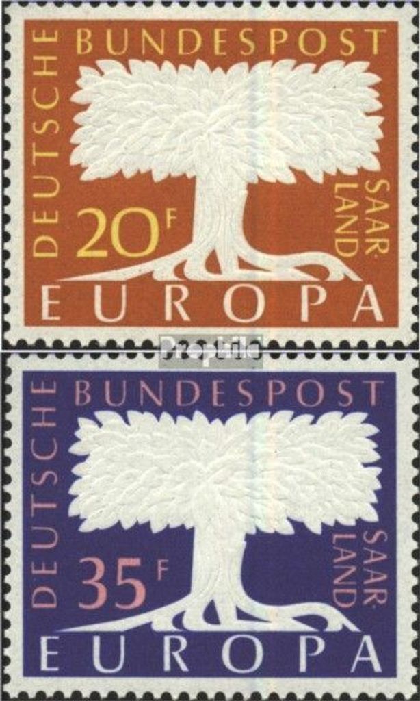 Briefmarken Saarland 1957 Mi 402-403 (kompl.Ausg.) gestempelt Europamarken