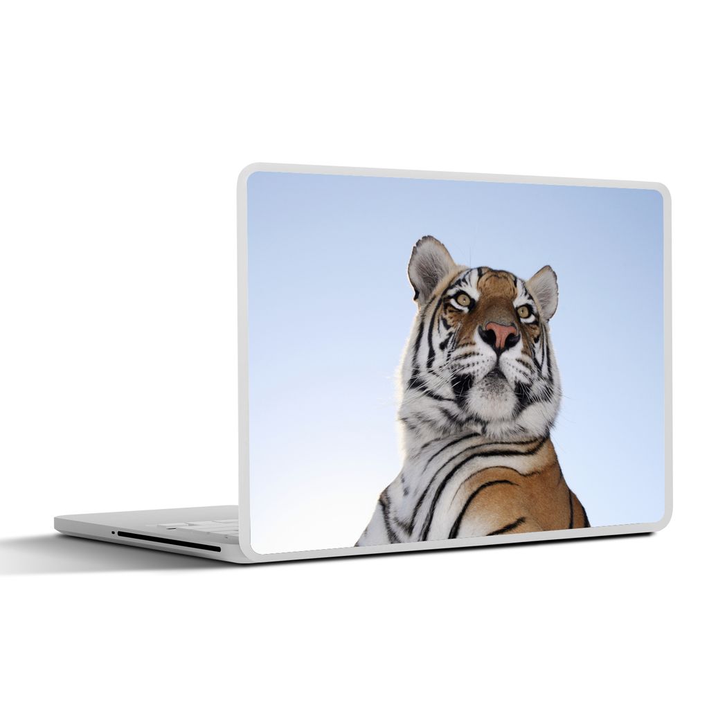 MuchoWow Laptop Aufkleber Sticker Cover Tiger - Himmel - Kopf 30x21 cm - Sticker für Laptop - Selbstklebend