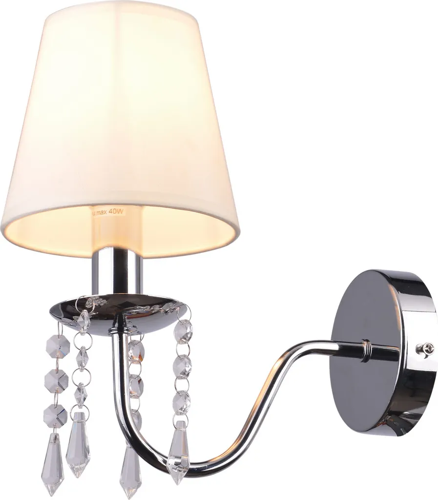 Applique pour miroir de salle de bain ou chambre RUTI chrome élégant