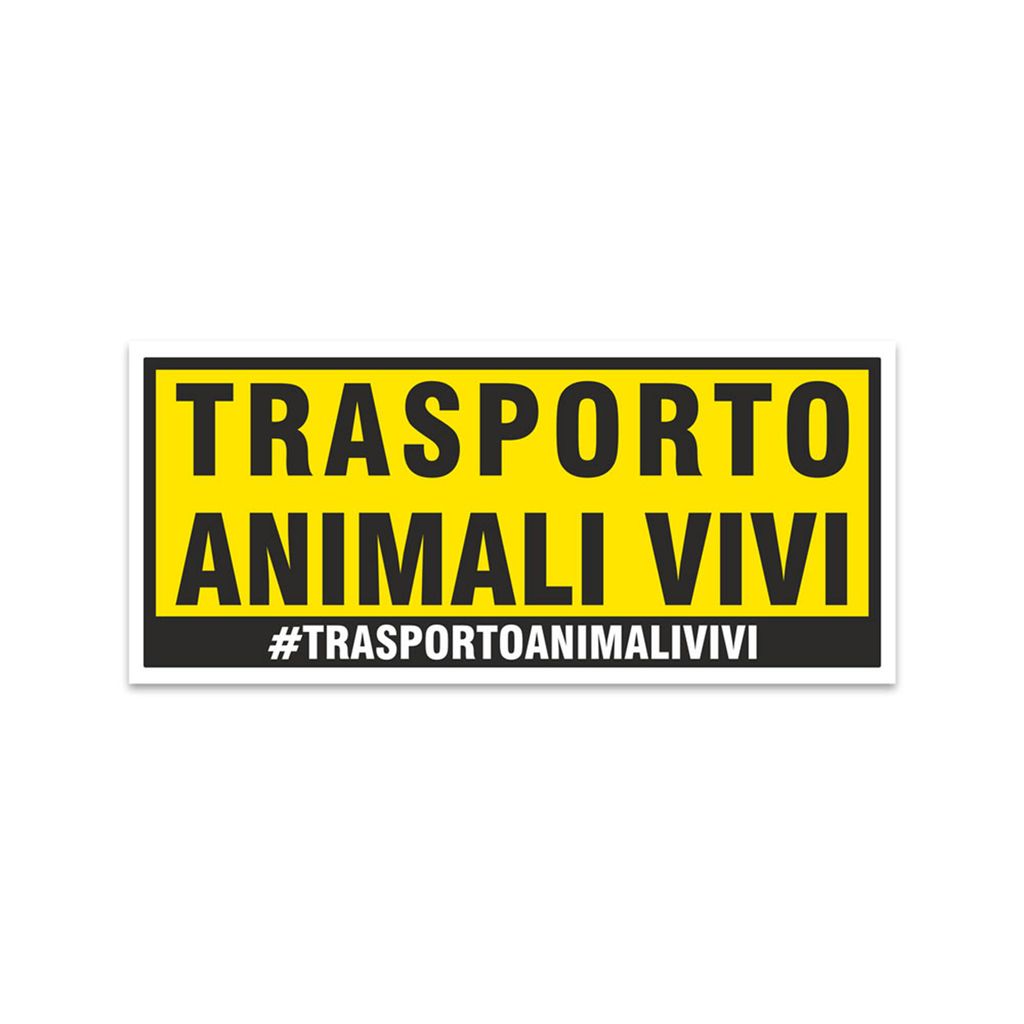 4R Quattroerre.it 810 Sticker Aufkleber Trasporto Animali Vivi, 13.5 x 16 cm, Yellow