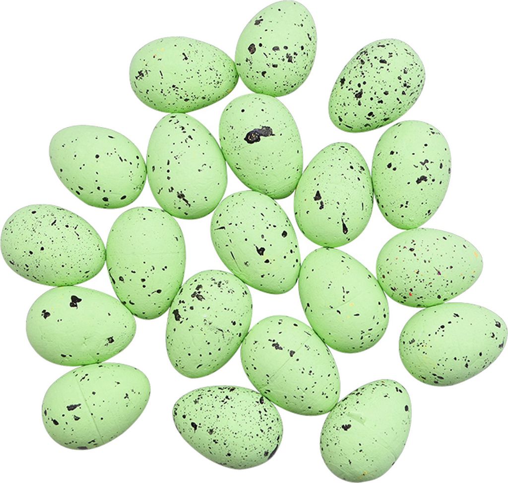20pcs/Bag Künstliche Vogelei Ei bequeme Berührung erstellen Atmosphäre Realistische DIY -Schaum Frohes Ostern farbenfrohe Kunsttauben -Eier -Woh...