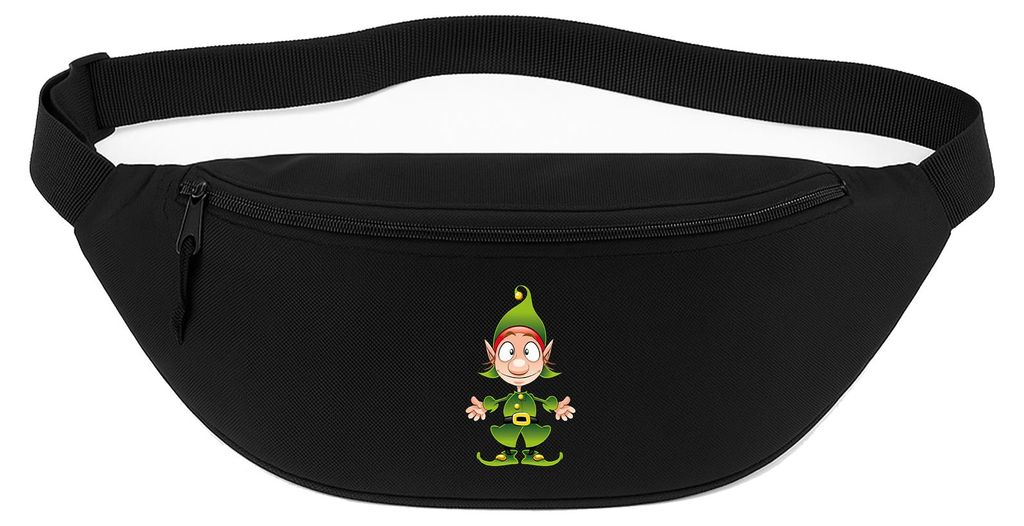 Huuraa Bauchtasche Kobold Fabelwesen 2,5 Liter Black Polyester Crossbody Bag Geschenkidee