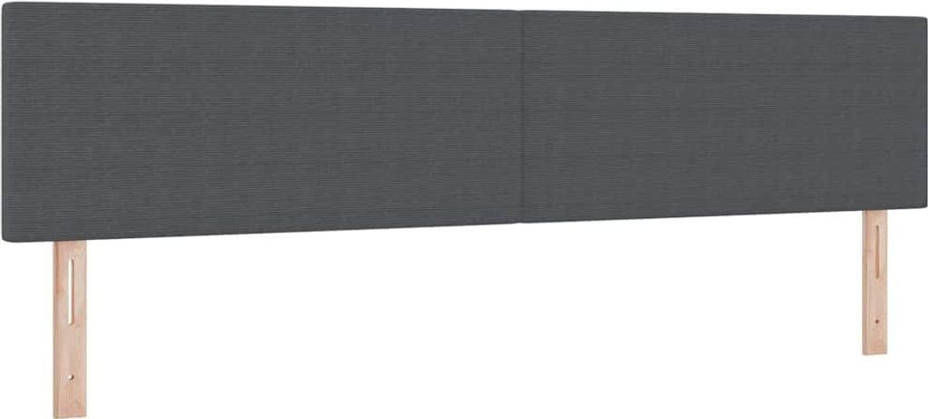 vidaXL Kopfteil Dunkelgrau 200 cm Cordstoff
