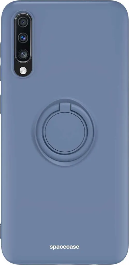 Custodia Galaxy A70 Blu Silicone SPACECASE Ring | Supporto Magnetico Auto - 7