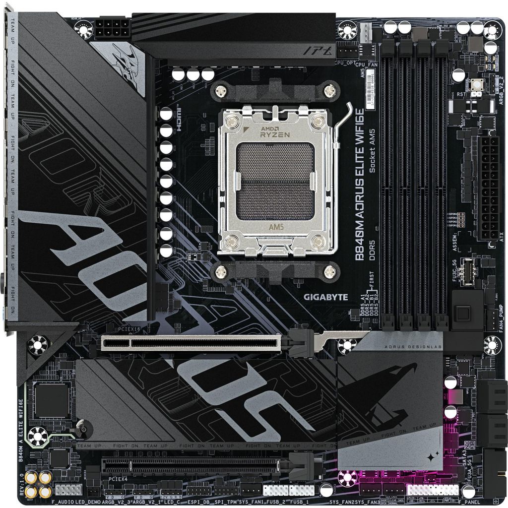 GIGABYTE B840M AORUS ELITE WIFI6E Mainboard – AMD Ryzen Produktbild 