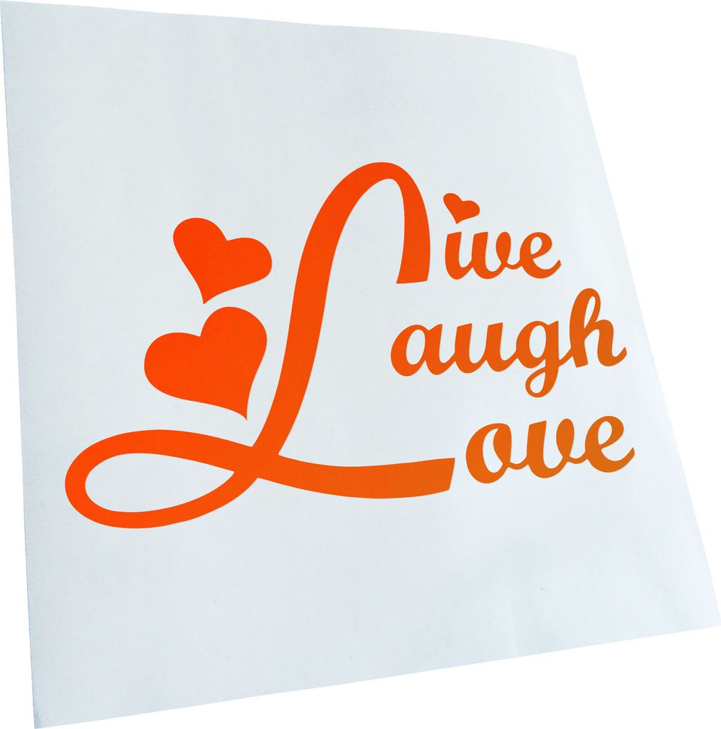 Kiwistar - Autoaufkleber - live Laugh Love Heckscheibe - Aufkleber für Auto Kfz Fahrrad, LKW, Truck Mofa