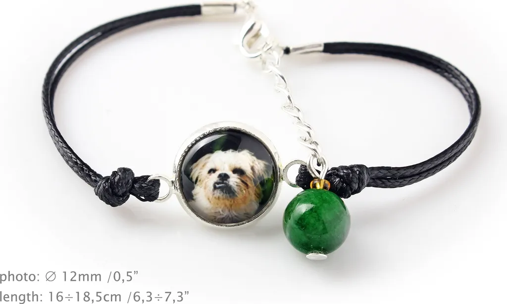Griffon di Bruxelles, Griffon Bruxellois - Set di gioielli con la tua foto, set realizzato a mano, bracciale e collana di Art.-Dog.