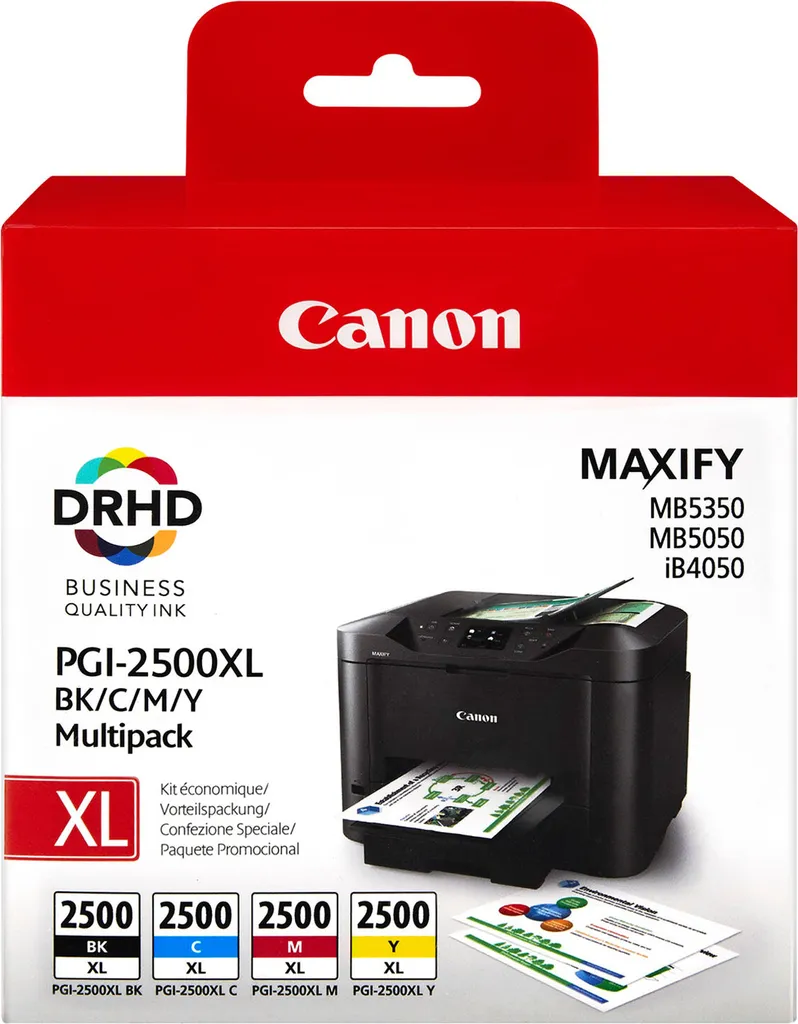 Pack de 4 Cartouches d'Encre Canon 9254B004 MultiPack PGI-2500XL Origine